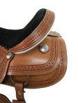 Brown Leather Saddle for Trail and Barrel Racing