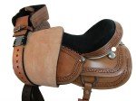 Brown Leather Saddle for Trail and Barrel Racing
