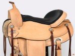 Tan 16" Hilason Leather Western Trail Saddle
