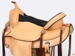 Tan 16" Hilason Leather Western Trail Saddle