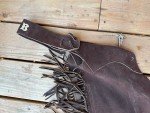 Brown Leather Western Chaps for Horse Riding