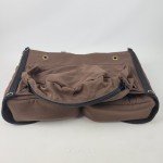 Brown Leather Insulated Nylon Hiking Saddle Bag