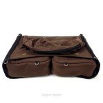 Brown Leather Insulated Nylon Hiking Saddle Bag