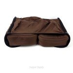 Brown Leather Insulated Nylon Hiking Saddle Bag
