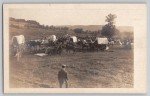Vintage Postcard of 1900s Wagon Train Horses