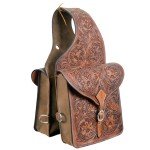HILASON Leather Saddle Bag in Oiled Tan
