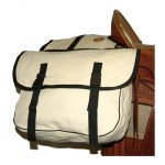 Natural Canvas Deluxe Saddle Bag - USA Made
