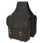 Rustic Brown Soft Leather Saddle Bag for Hiking