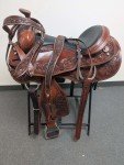 Tooled Leather Horse Tack Set for Trail Riding