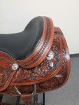 Tooled Leather Horse Tack Set for Trail Riding