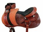 Western Trail Floral Tooled Leather Saddle
