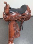 Tooled Leather Horse Tack Set for Trail Riding