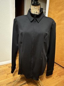 Black Western Rail Show Shirt for Horse Riding