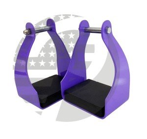 Purple Aluminum Stirrups for Endurance Riding