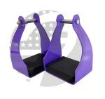 Purple Aluminum Stirrups for Endurance Riding
