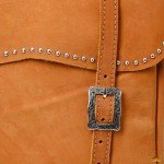 Tan Soft Leather Saddle Bag for Hiking