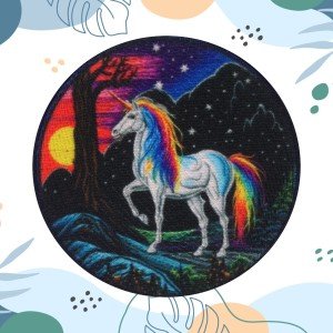 Unicorn Iron-On Patch – Magical Horse Badge
