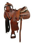 Floral Tooled Leather Tack Set for Hiking