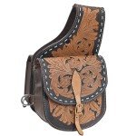 Brown Leather Saddle Bag for Hiking Adventures