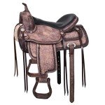 Brown 15" HILASON Western Leather Trail Saddle