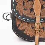 Brown Leather Saddle Bag for Hiking Adventures