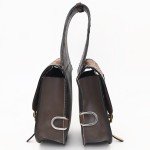 Brown Leather Saddle Bag for Hiking Adventures