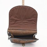 Brown Leather Saddle Bag for Hiking Adventures
