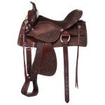 Dark Oil Leather Square Skirted Saddle - 17"-20