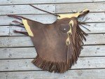 Custom Western Leather Riding Chinks for Horseback