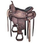 Brown 15" HILASON Western Horse Saddle for Trails