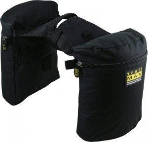 TrailMax Large Double-Stitched Horn Saddle Bags - Black