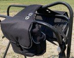 Insulated Black Nylon Saddle Bags with Pockets