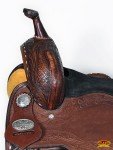 HILASON American Leather Barrel Racing Saddle