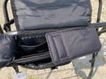 Insulated Black Nylon Saddle Bags with Pockets
