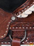 HILASON American Leather Barrel Racing Saddle