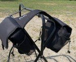Insulated Black Nylon Saddle Bags with Pockets