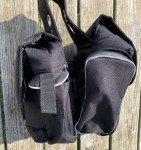 Insulated Black Nylon Saddle Bags with Pockets