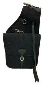 Heavy Black Canvas Saddle Bag for Horses or Motorcycles