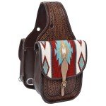 Brown Leather Saddle Bag for Hiking and Equestrian