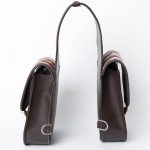 Brown Leather Saddle Bag for Hiking and Equestrian