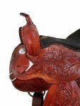 Western Trail Floral Tooled Leather Saddle 15-18