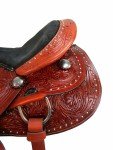 Western Trail Floral Tooled Leather Saddle 15-18