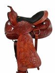 Western Trail Floral Tooled Leather Saddle 15-18