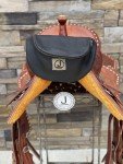 Handmade Leather Pommel Bag for Hiking