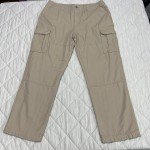 Men's Cargo Pants with Flannel Lining - Beige