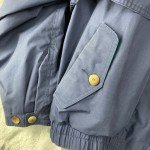 Retro Y2K Bomber Jacket for Men - Blue