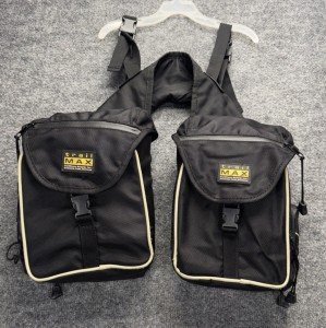 TrailMax Black Nylon Pommel Saddle Bags for Hiking