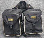 TrailMax Black Nylon Pommel Saddle Bags for Hiking