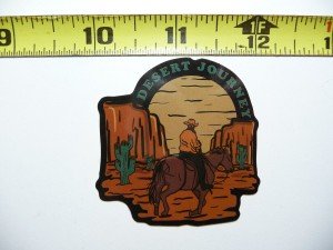 Desert Cowboy Horse Sticker for Hiking & Camping