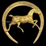 Brass Vintage Horseshoe Pin for Horse Lovers